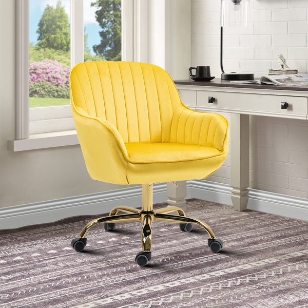 Mercer41 Winterport Velvet Office Chair Wayfair